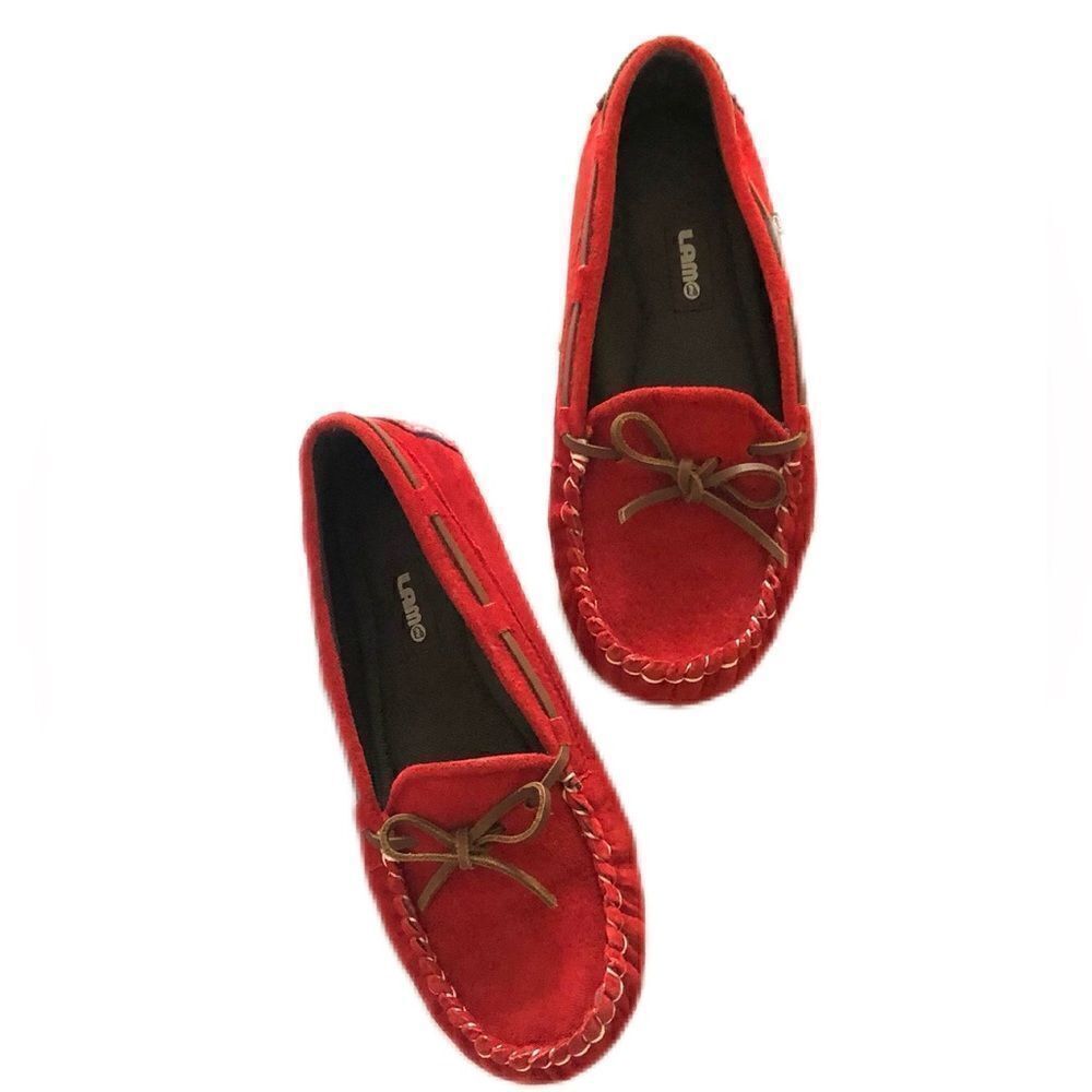 Lamo Sabrina red moccasins